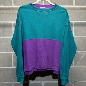 Vintage Teal/Purple Crewneck Pullover